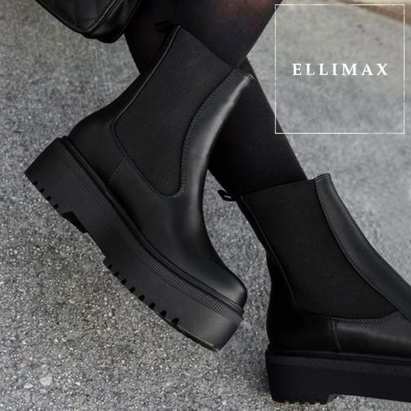 Soda Shoes - NEW🔥Flat Platform Heel Chelsea Ankle Booties Boot